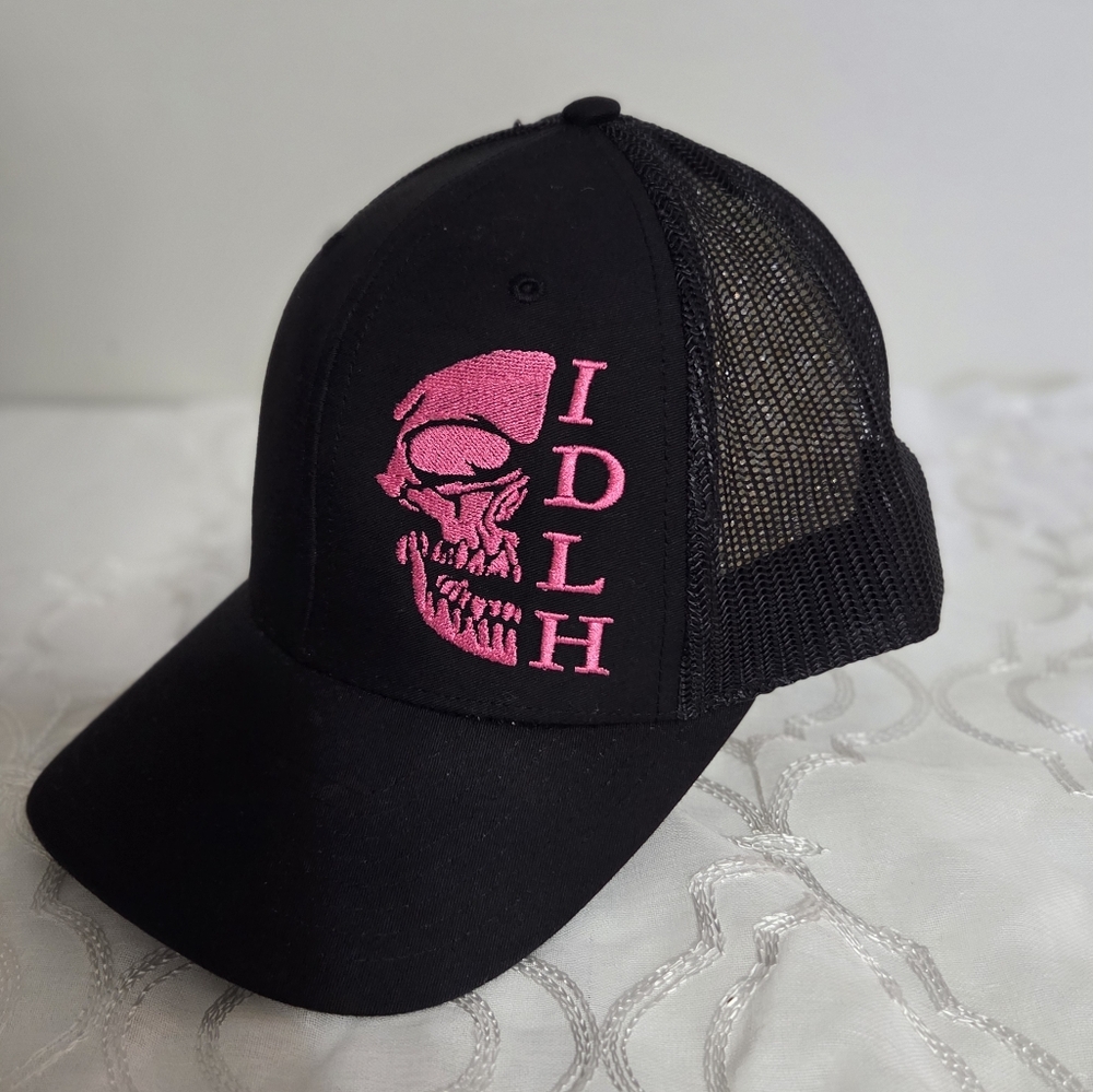 First Responders‎ IDLH Skull Trucker Hat Black Hot Pink